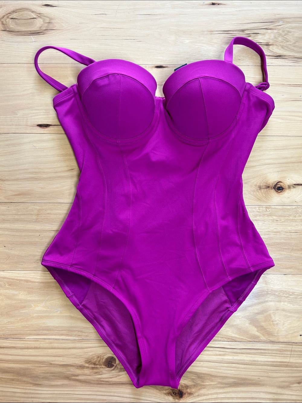NWT TA3 Fuchsia (Berry) One-Piece UnderWire Shapewear Swimsuit | Size Large